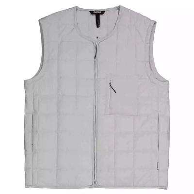 NWT RAINS Sky Liner Quilted Vest Size XL Silver Gray RAINPROOF WATERPROOF