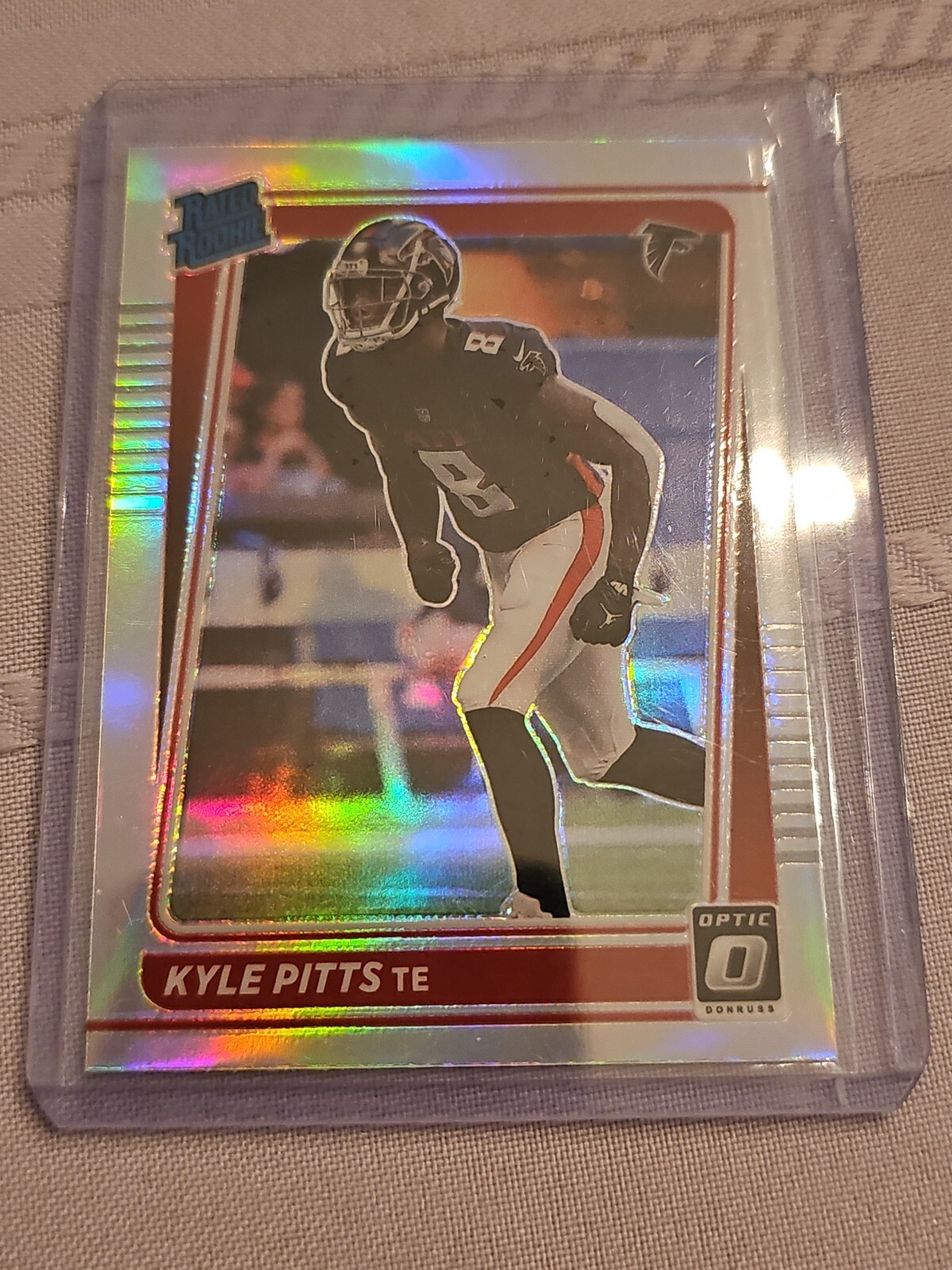 2021 Optic #211 Kyle Pitts Rated Rookie Silver Refractor RC Falcons