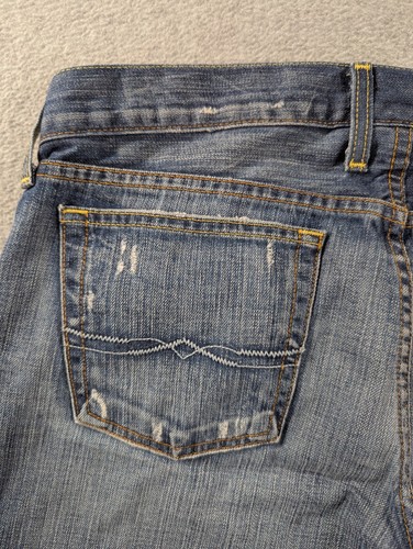 VTG Lucky Brand Jeans Womens SZ 8 Blue Distressed Straight Whiskers Made in USA - Picture 9 of 15