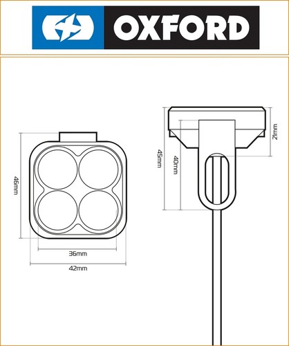Luces Oxford Cube EL383 E-Marked LED DRL para Piaggio NRG 50 DD Power 2018 - Imagen 7 de 7