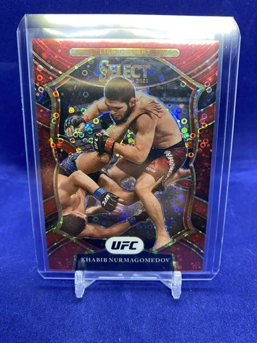 2021 Panini Select UFC Khabib Nurmagomedov #47 Concourse Red Disco Prizm 064/199