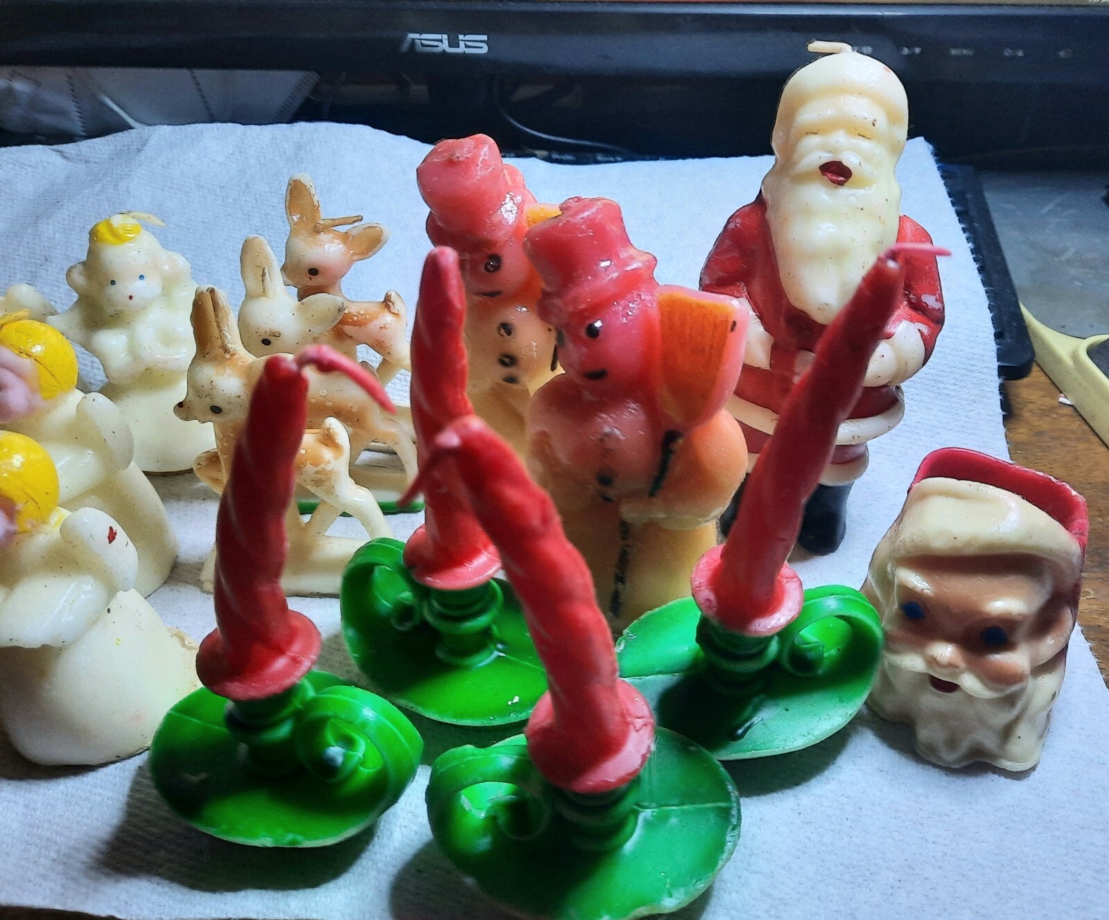 Large Lot Of Vintage Christmas Figure Wax Candles eBay