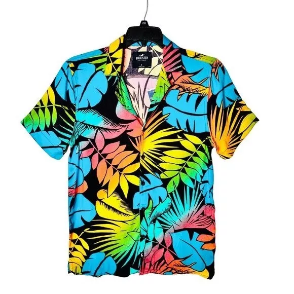Hollister top hawaiian shirt