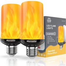 Upgraded Flame LED Flame Light Bulbs, 4 Modes Flickering Light Bulbs with Gr...