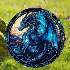 Irina Dragon Window Suncatcher Round Acrylic Logo Pendant Decoration
