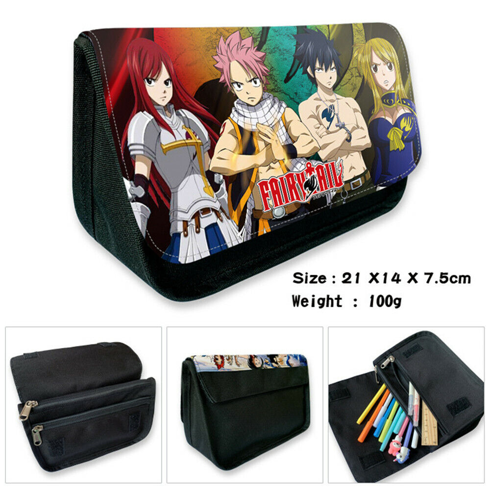 Anime Sword Art Online FAIRY TAIL Canva Pencil Bag Storage Makeup bag  Stationery