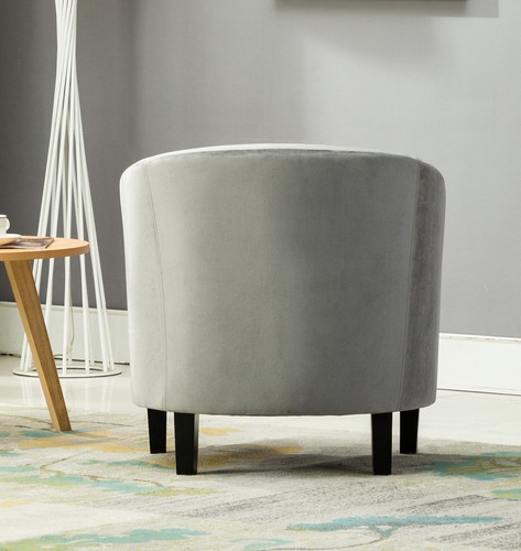 MCC® Velvet Fabric Tub Chair Armchair Club Chair for Dining Living Room & Cafe - Picture 12 of 20