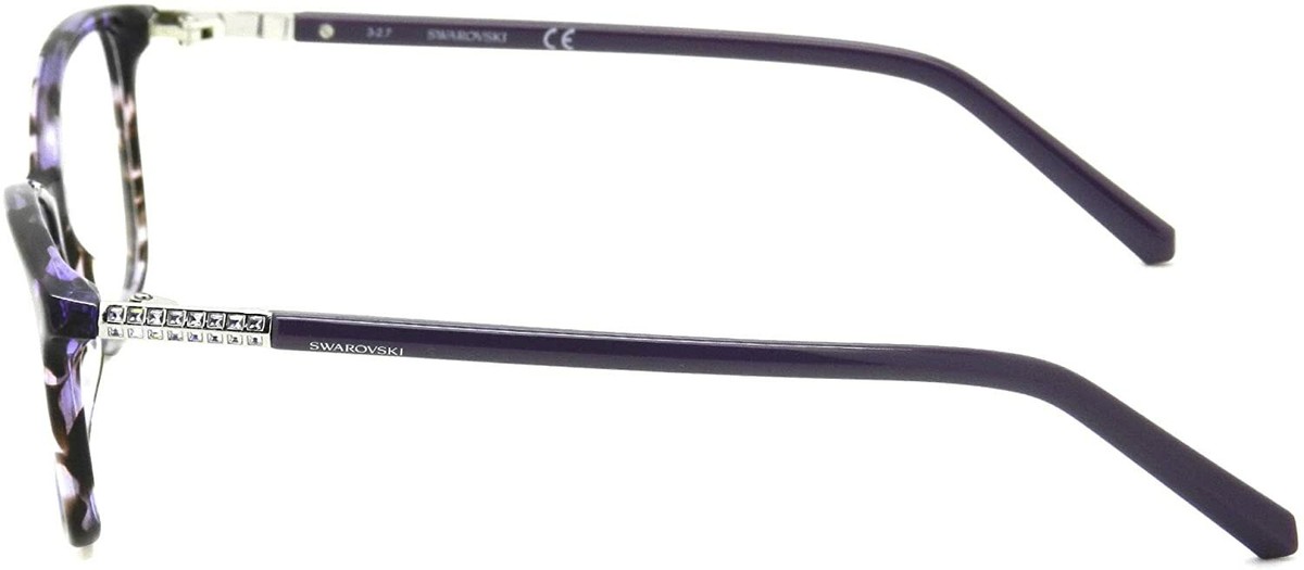 Swarovski SW5239 055 Purple Havana Plastic Cat Eyeglasses  display picture 2