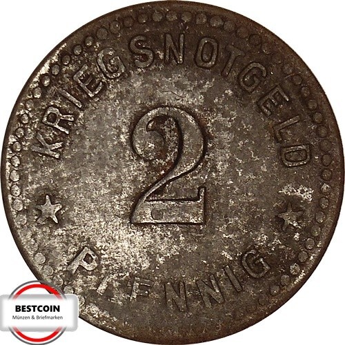 GOTHA Funck 167.2 2 Pfennige Kriegsnotgeld in f.VZ 1258189 - Foto 1 di 2