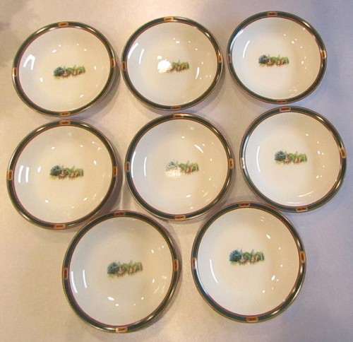 RARE Vintage Mikasa China Horse Race Set of 8 Bowls ALUMICRON JAPAN - Picture 9 of 10