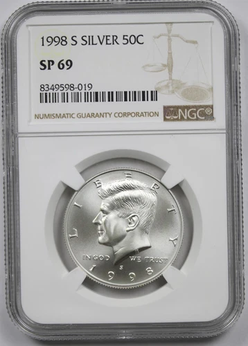 1998-S Silver 50C NGC SP 69 Kennedy Half Dollar