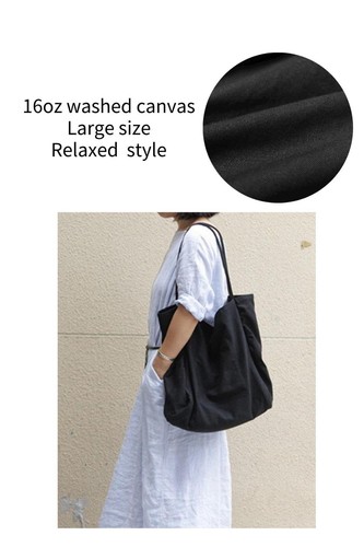 Jeelow Canvas Tote Shoulder Bag Handbag Purse For Men And Women Large Shopping - 第 19/60 張圖片
