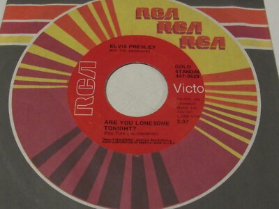 Elvis Presley 45 Are You Lonesome Tonight RCA Red label Gold Standard ...