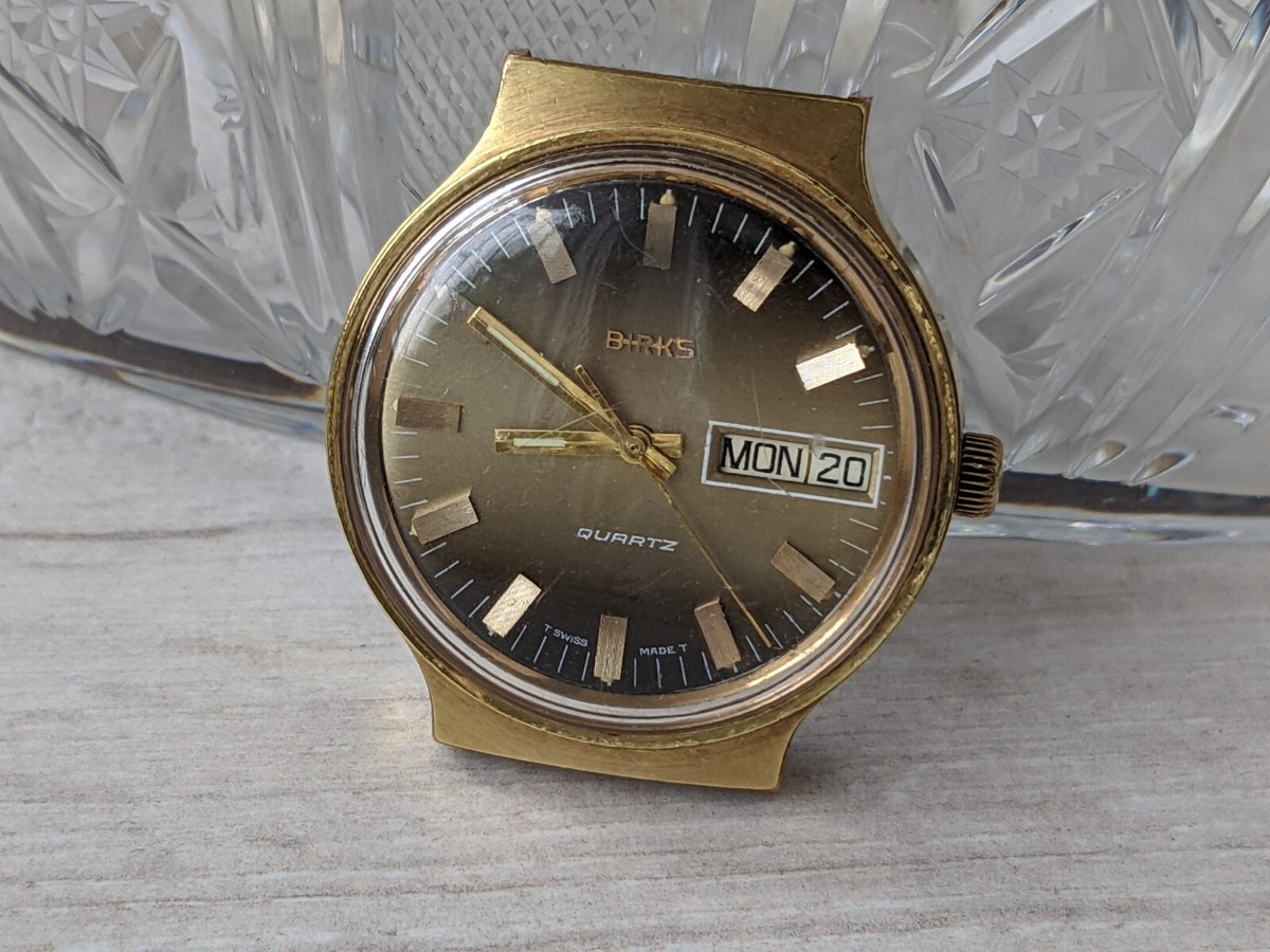 Vintage mens watch Birks Quartz Swiss made PARTS NOT Working | eBay