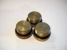 Used lot of (3) Parker Hydraulic Hex Socket Straight ORB Plug, 1 5/16-12, Steel