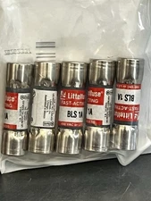 5-Pack Littelfuse BLS1, BLS-1, BLS 1A 600Vac Midget Fast Acting Fuse BBS-1 SBS1