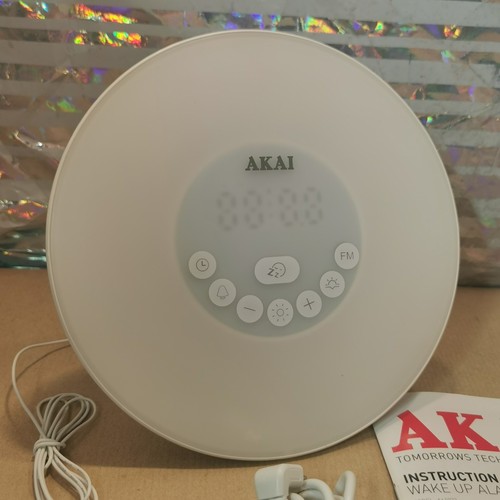 Akai Energy Wake Up Alarm Clock Radio Sunrise Simulation Multi Colour LED Lights - Picture 4 of 10