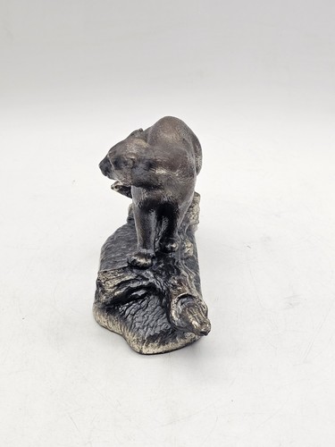 HENRY VAN WOLF ANIMAL STATUE FIGURE HARD METAL CAST - Picture 2 of 8