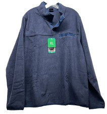 Mens XL 1/4 Snap 32 Degrees Fleece Pullover, Blue NEW SH F4 