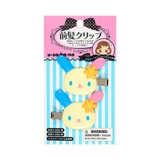 Sanrio Usahana Bangs Clips, ABS Resin, Set of Right and Left Facing, For Makeup,
