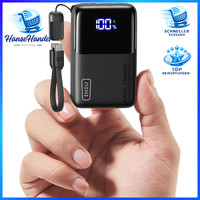 Powerbank 10000Mah Ultra Mini 45W Schnellladen Mit USB-C Kabel Flugtauglich