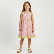 JONA MICHELLE Girl's Floral Ruffle Dress 100 Cotton Size 6X