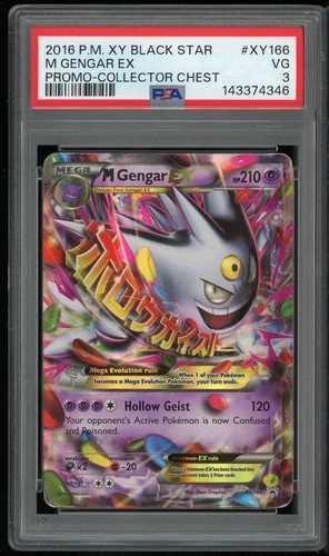 Pokemon Mega Gengar EX Holo Promo XY166 Collector Chest 2016 PSA 3 VG
