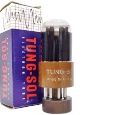 Scarce Vintage 1958 Tung Sol 6SU7GT (6SL7GT) Round Plates Vacuum Tube