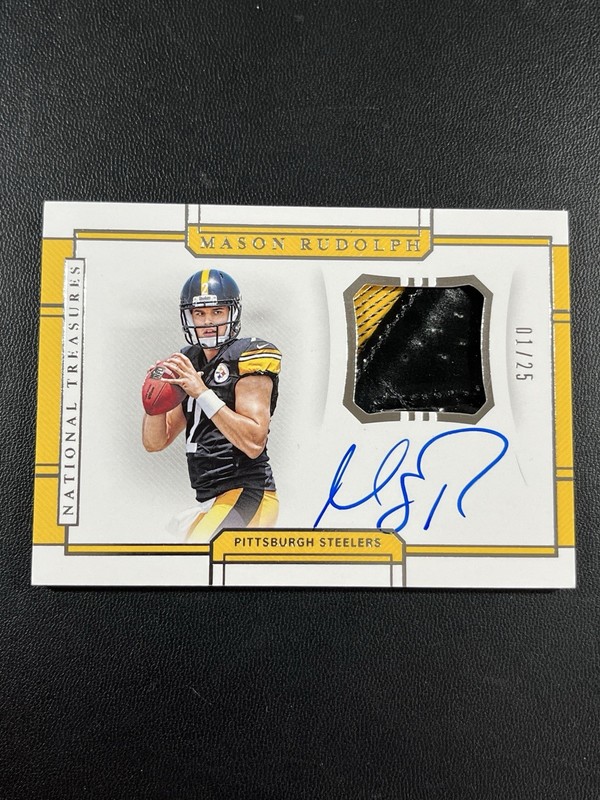 2018 Panini National Treasures Mason Rudolph RPA Rookie Patch Auto 1/25