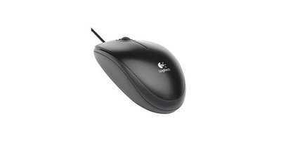 Logitech M-U0026 USB Optical Mouse - Black - Universal Wired Very Good