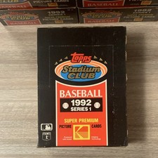 Topps Stadium Club 1992 Series 1 MLB Baseball Card Box 36 Count