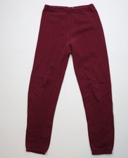 Vtg 70s Streetwear Mens Large Faded Blank Gusset Sweatpants Joggers Maroon USA