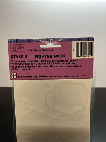 Vtg Puffy Stickers Switchable Stickables Style 4 1984 Transformers G1 Hasbro W1 - Bild 5 von 8