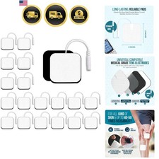 SM Electrodes TENS Unit Electrode Pads 2x2" - 20 Pack 50 Reusable TENS Pads R...
