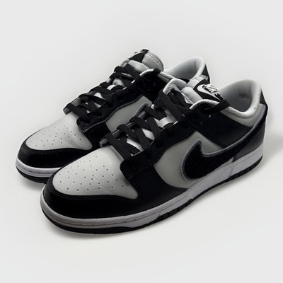 Nike Dunk Low Retro Chenille Swoosh Grey Fog Black Wolf Grey DQ7683-001 Sz 10.5