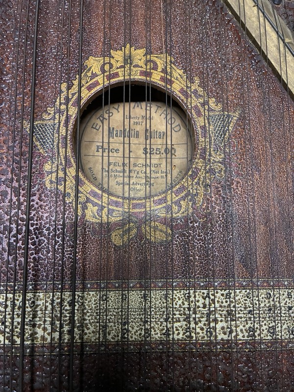 F. A. Schmidt Liberty Model Chord Zither, Natural Finish Wood Body Brown/Black