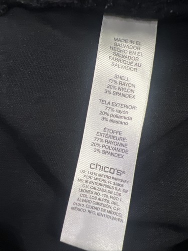 Chico’s Perfect Stretch Knöchelhose Damengröße 1,5 schwarz 28” Schrittlänge - Bild 5 von 5