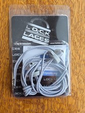 Lock Laces elastic shoelace and fastening system 1 pair Gray