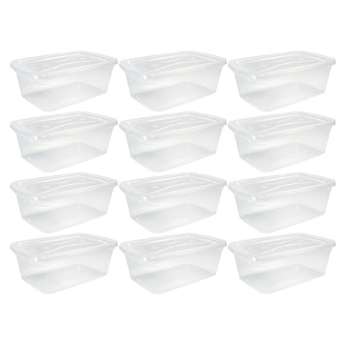 Rubbermaid 6 Quart Klar Kunststoff Indoor Aufbewahrung Wanne Tragetasche Behälter & Deckel, 12er Pack - Bild 7 von 10