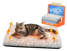 Self Warming Cat Bed, Heated Cat Bed, 2.0 Upgraded Dual-Layer 15"x19" Gray