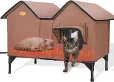 Heated Cat House for outside Cats in Winter, Extra Large Heated Outdoor Cat Hous