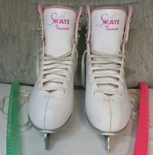 Jackson SoftSkate Women  s Size 8 White Pink Figure Ice Skates
