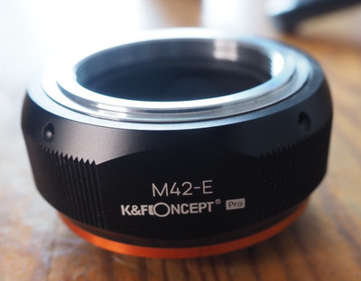 K&F CONCEPT M42-NEX Objektivadapter für M42 Objektiv auf Sony NEX E-Mount Kamera