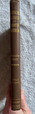 Surgical Clinics of North America 1925 book medicine cancer tubal abortion more