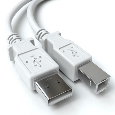 USB-A Adapterkabel, USB-B, 2.0, grau, USB-A zu USB-B Kabel 0,5m - 5m