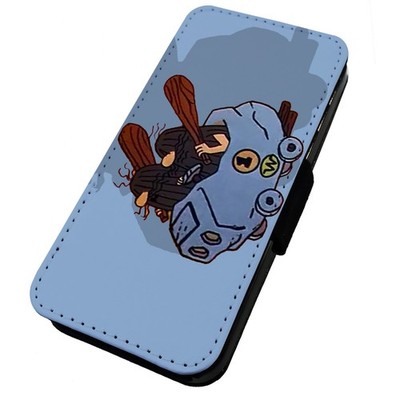 Bedruckte Flip Handyhülle iPhone, Samsung & Huawei Cartoon Rennwagen 01