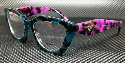 PRADA PR 09YV 06Z1O1 Teal Tortoise Green Women's 54 mm Eyeglasses
