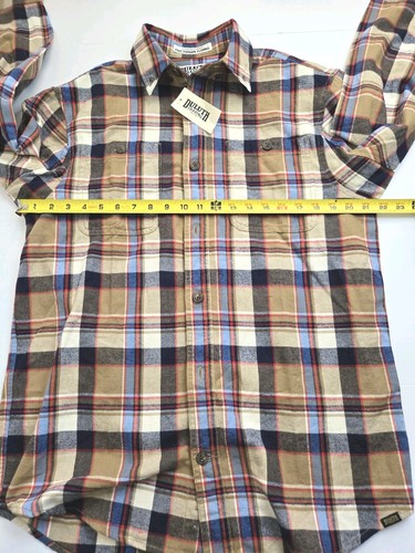 Camicia Duluth Free Swingin' in flanella da uomo taglia S marrone rilassata a quadri con bottoni - Foto 4 di 10