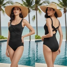 14DD Lands end Carmela Slander suit  black