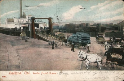 #ad Oakland California CA Water Front Scene 1907 Antique Original Vintage Postcard $11.19